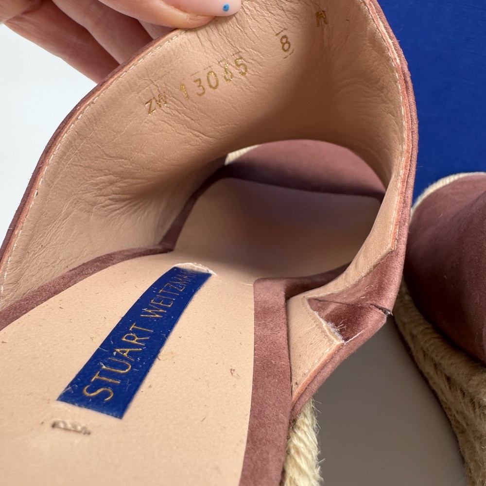 Stuart Weitzman Women's Brown Wedge Sandals - Picture 8 of 10